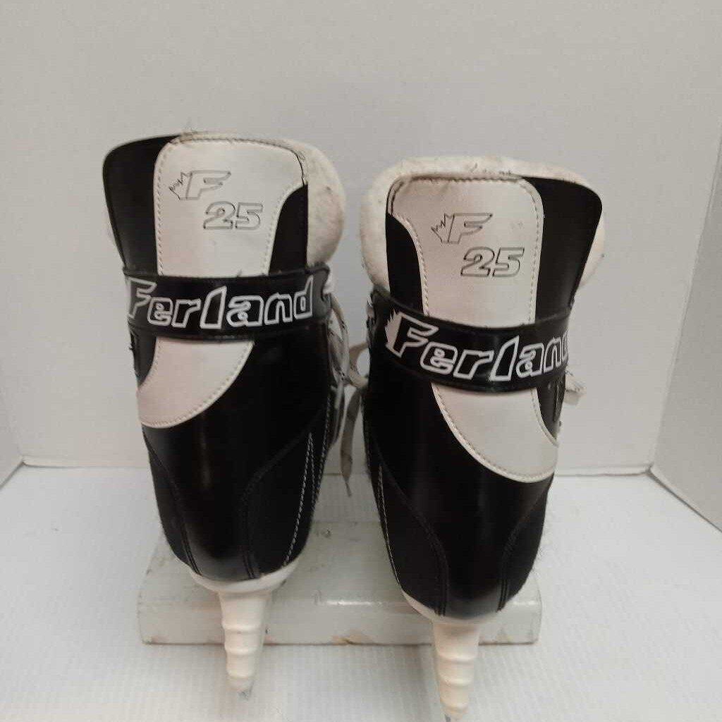 Ferland F25 Hockey Skates Black/White Size 5.5 Preowned
