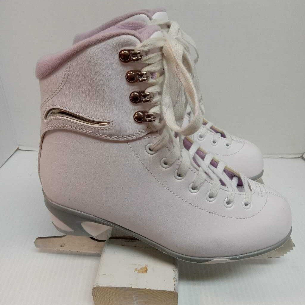 Jackson Soft Skate Figure Skates White/Purple Size 7 Preowned
