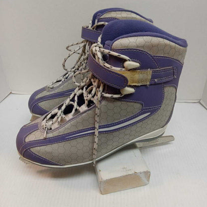 DBX Acceleration Womens Figure Skates Grey/Purple Size 7 Preowned