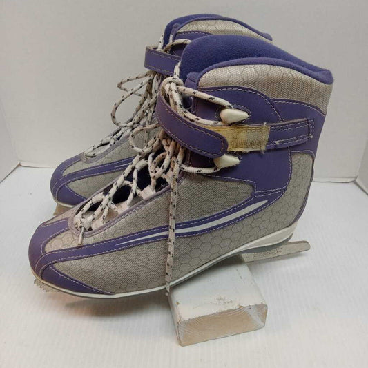 DBX Acceleration Womens Figure Skates Grey/Purple Size 7 Preowned