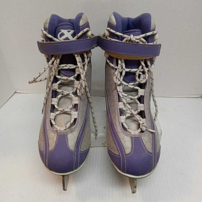 DBX Acceleration Womens Figure Skates Grey/Purple Size 7 Preowned