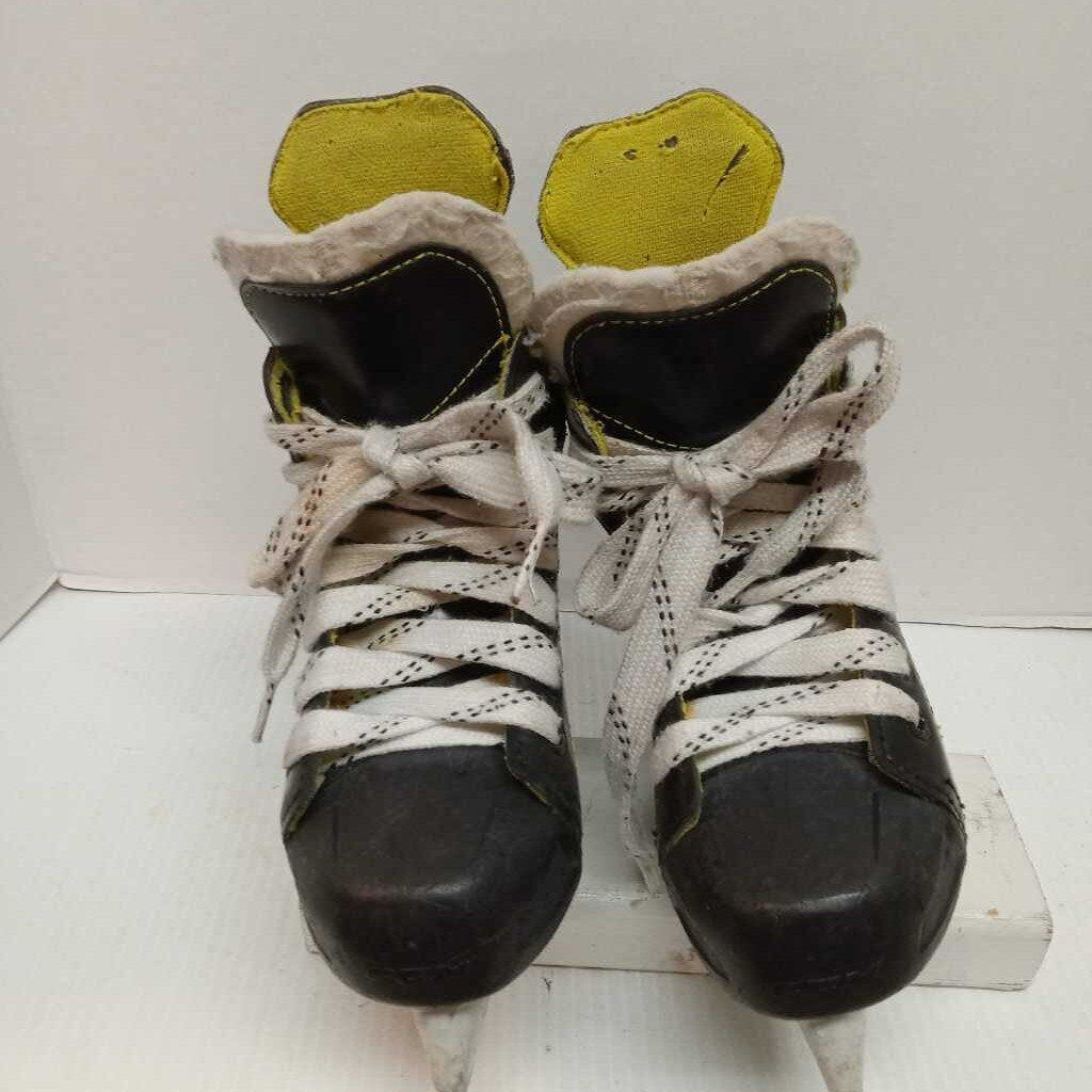 CCM Super Tacks 9350 Hockey Skates Black/Yellow Size Youth 13 Preowned