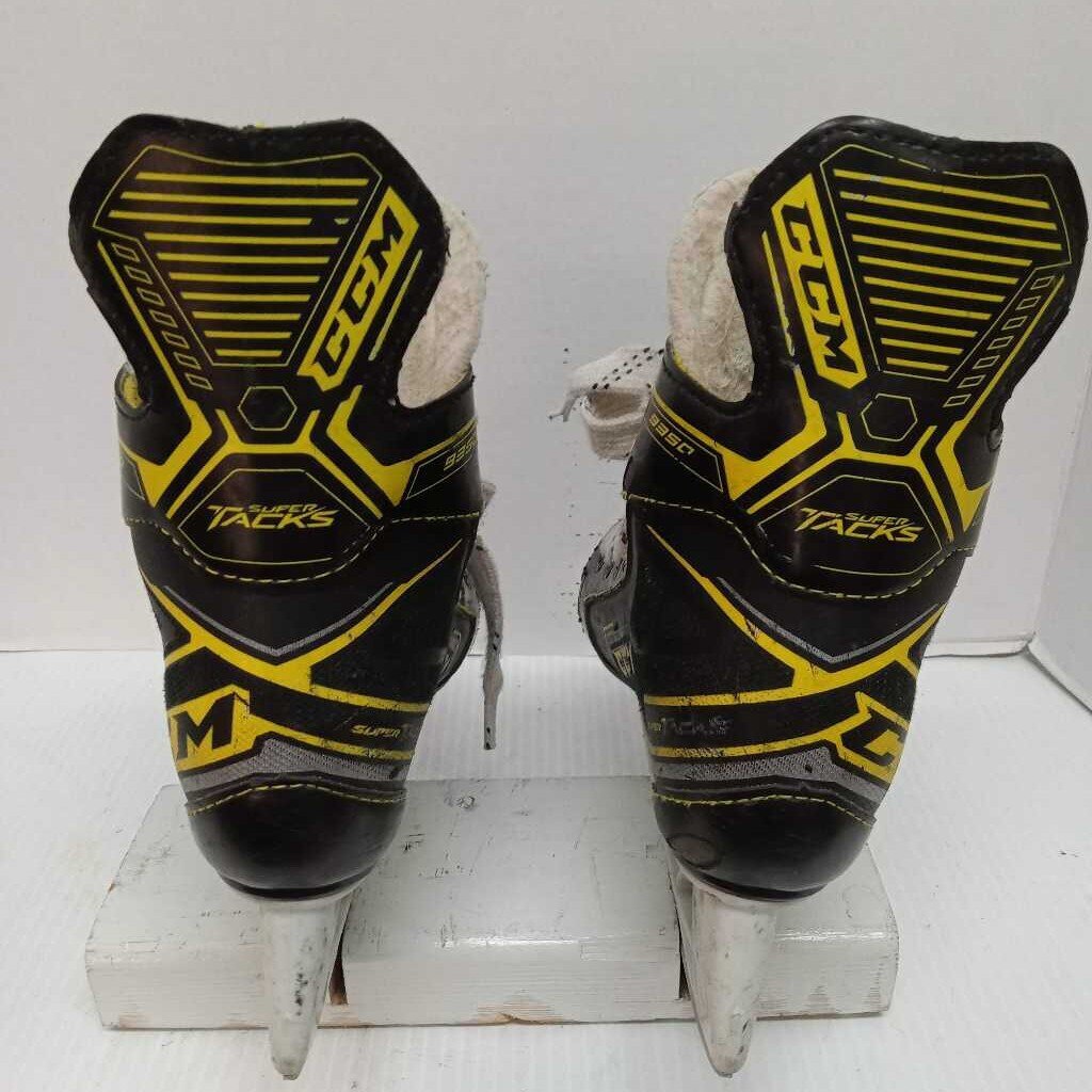 CCM Super Tacks 9350 Hockey Skates Black/Yellow Size Youth 13 Preowned