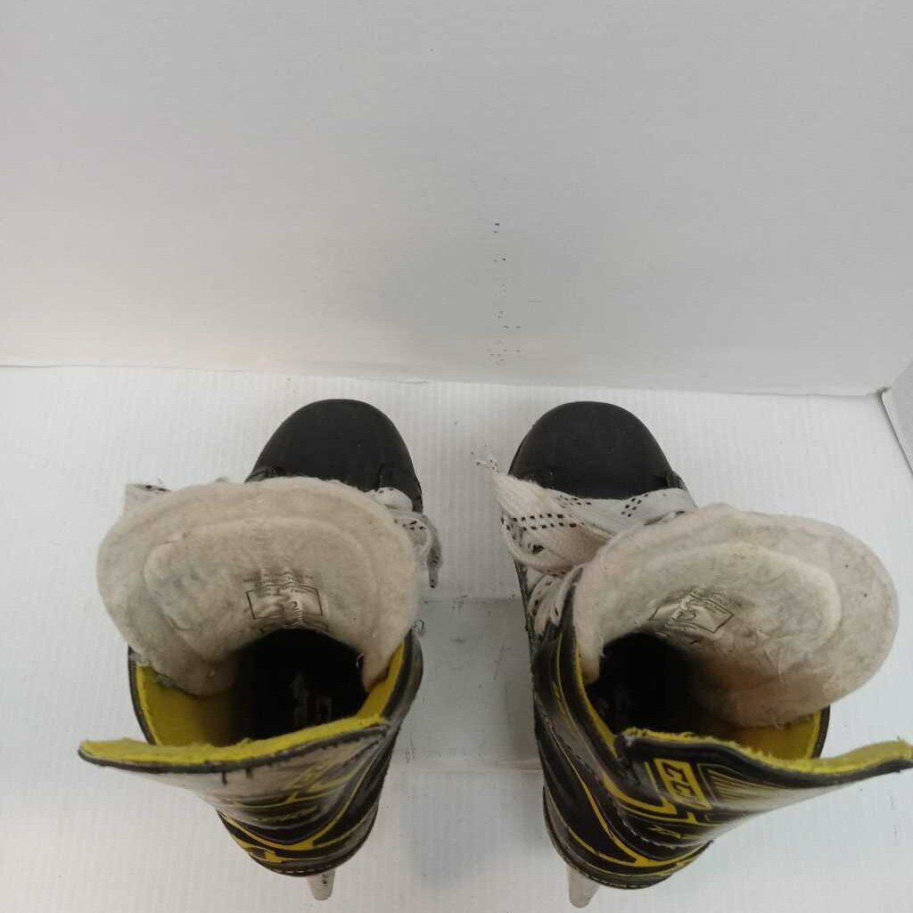 CCM Super Tacks 9350 Hockey Skates Black/Yellow Size Youth 13 Preowned