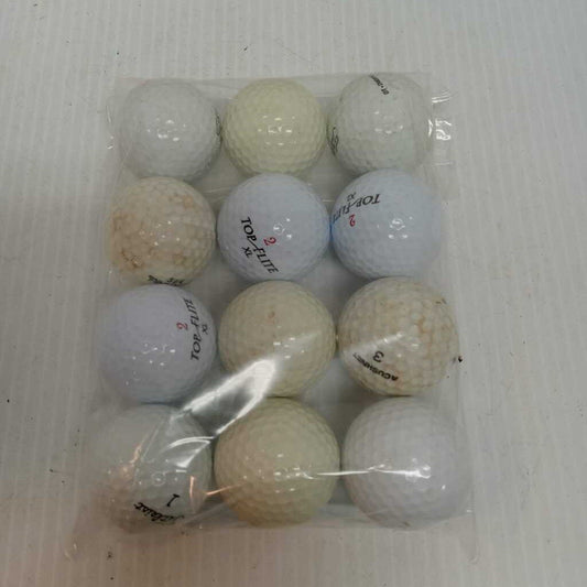 Assorted Preowned Golf Balls 1 Dozen White