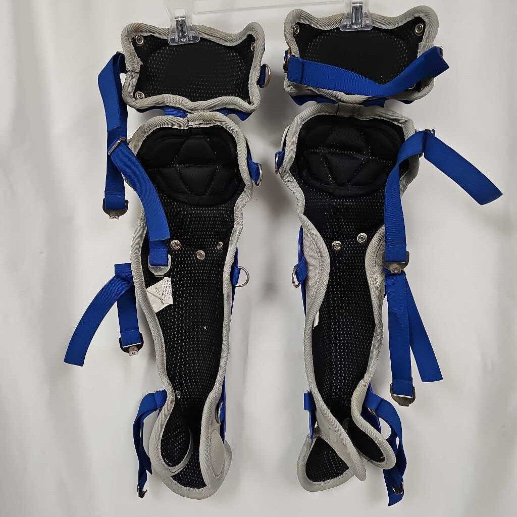 Louisville Slugger PG Series 5 Intermediate Catchers Leg Guards | 14" | Royal | Used