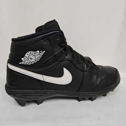 Nike Air Jordan 1 Retro Men's Football Cleats | Black/White/Black | Size 13 | Used