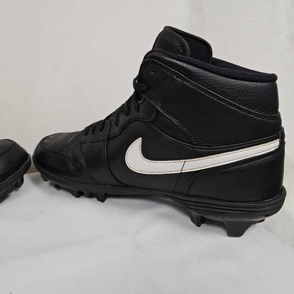 Nike Air Jordan 1 Retro Men's Football Cleats | Black/White/Black | Size 13 | Used