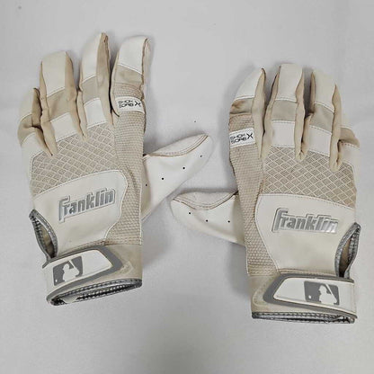 Franklin Shok Sorb X Adult Batting Gloves | White | Large | Used