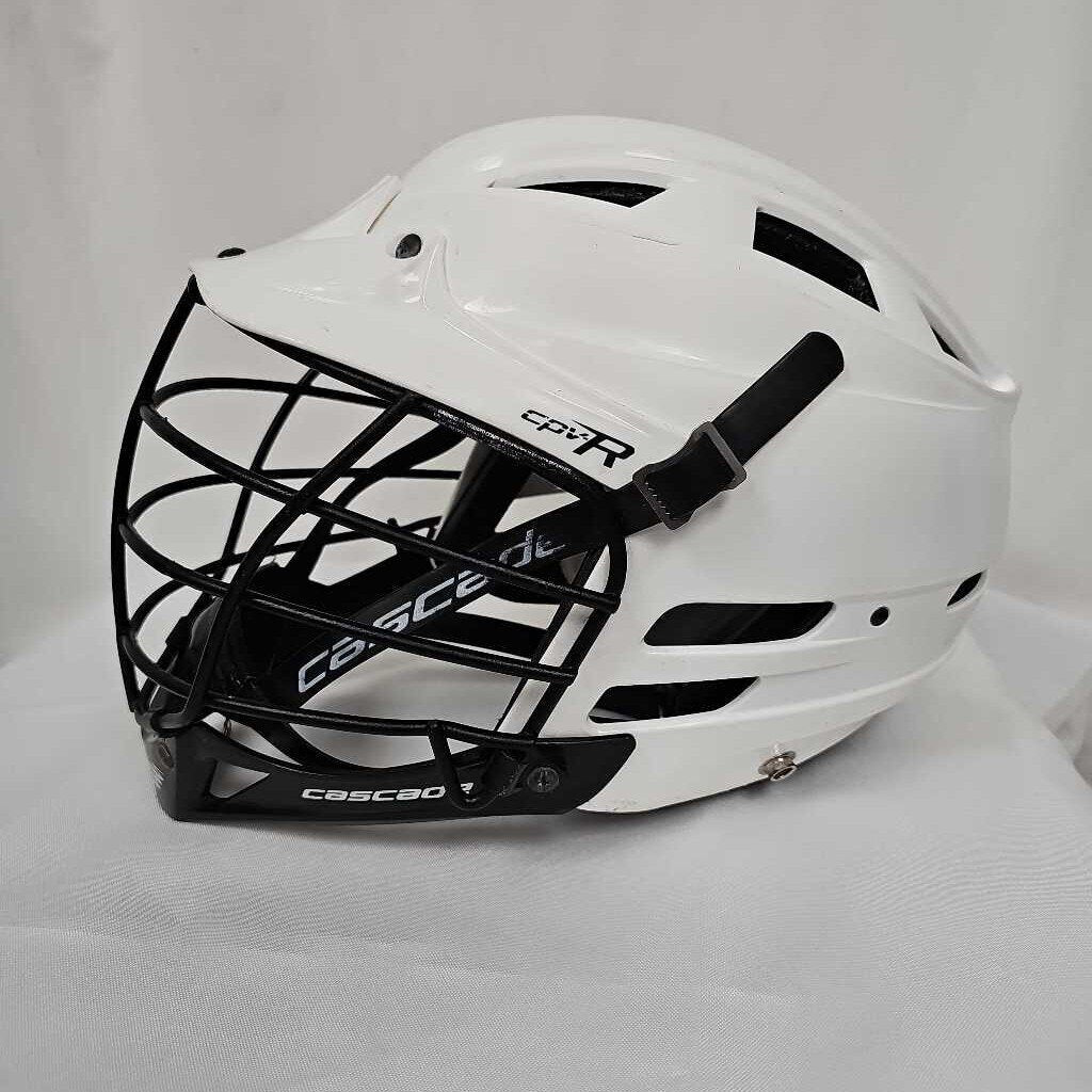 Cascade CPV-R Lacrosse Helmet | White w/ Black Mask| M/L | Used