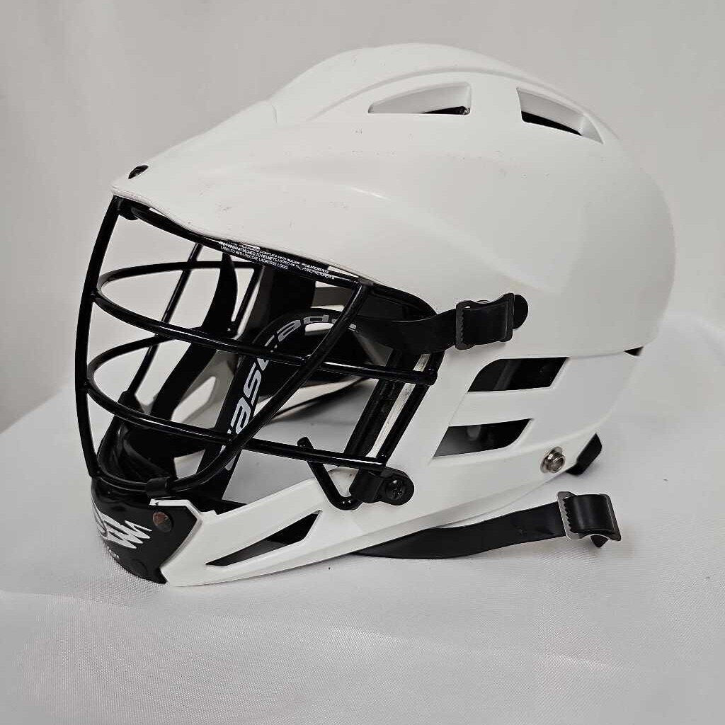 Cascade CS Youth Adjustable Lacrosse Helmet | White w/ Black Mask | Used