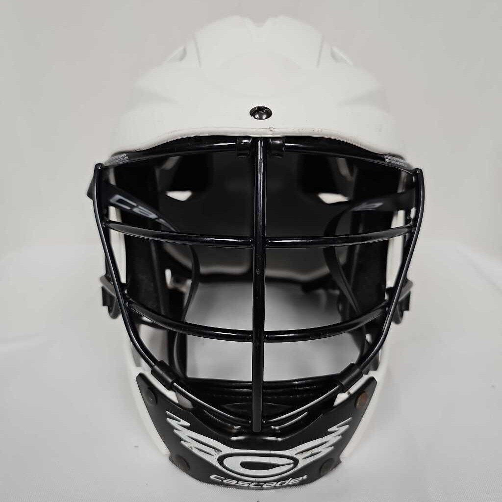 Cascade CS Youth Adjustable Lacrosse Helmet | White w/ Black Mask | Used