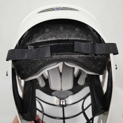 Cascade CS Youth Adjustable Lacrosse Helmet | White w/ Black Mask | Used