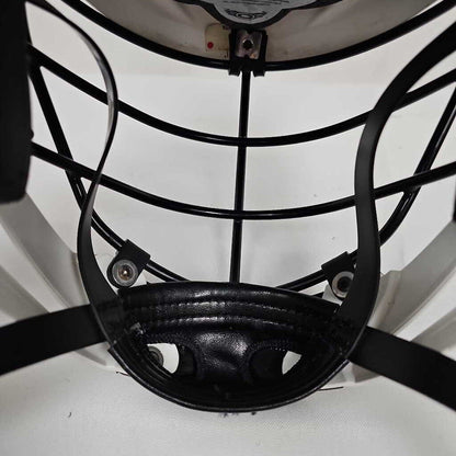 Cascade CS Youth Adjustable Lacrosse Helmet | White w/ Black Mask | Used