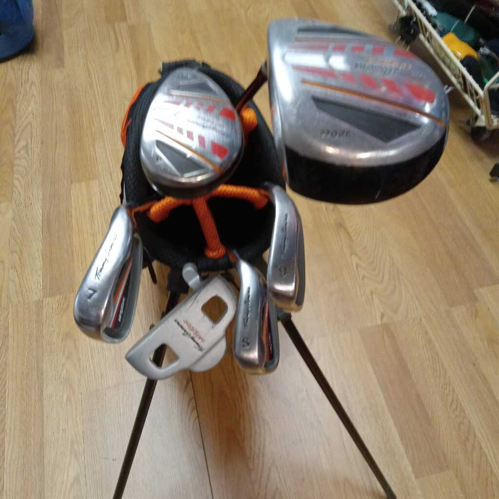 Tommy Armour HotScot Junior 6 Club Starter Set With Bag 7 - 12yrs Right Handed Includes Stand Bag Preowned