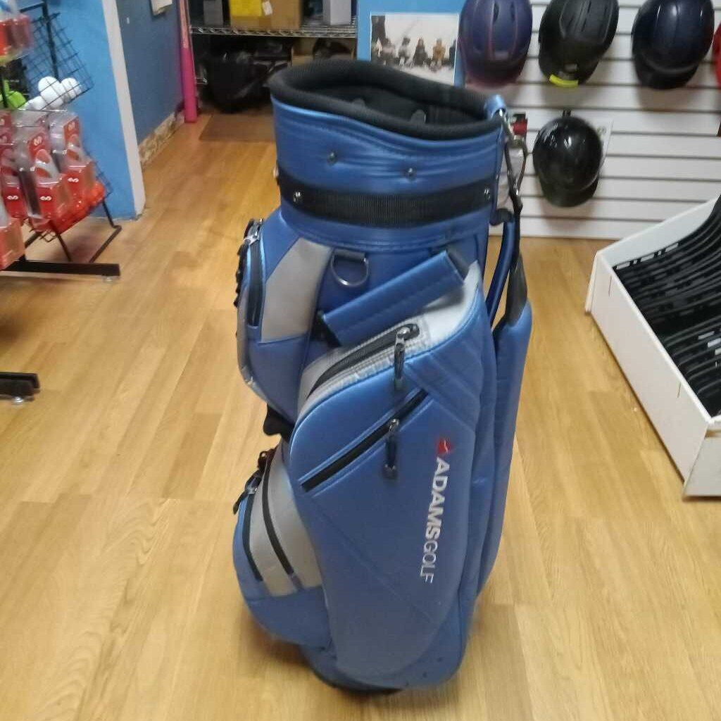 Adams Idea Golf Cart Bag Blue/Silver Size Adult In Very Good Condition Preowned