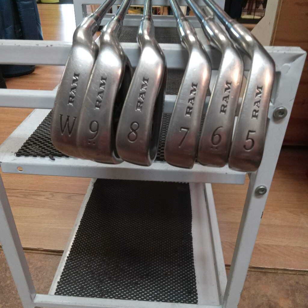 Ram FX Oversize Golf Iron Set 5i - PW Mens Right Hand With Stiff Flex Graphite Shafts Preowned