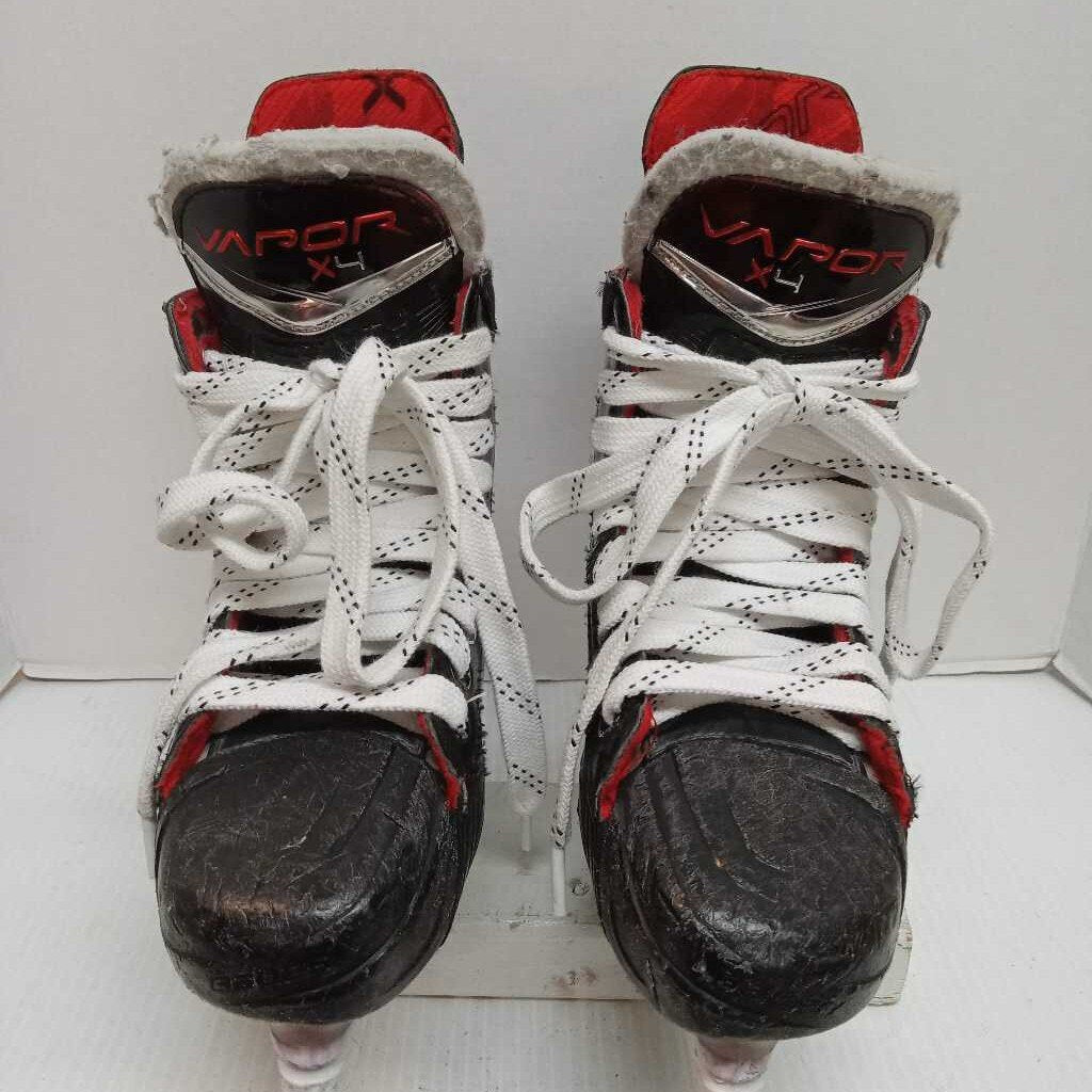 Bauer Vapor X4 Hockey Skates Black/Red Size 4 In Fair Condition Preowned