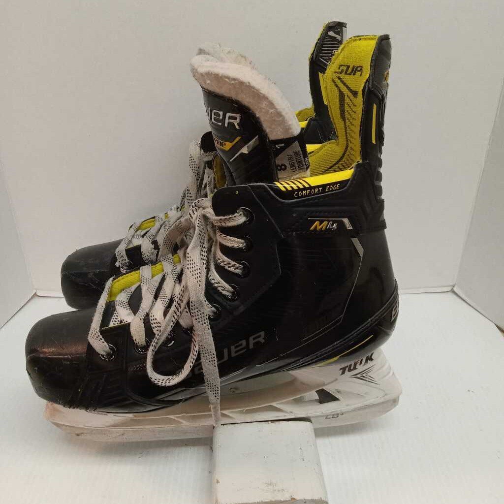 Bauer Supreme M4 Hockey Skates Black/Yellow Size 8 Fit 1 Preowned