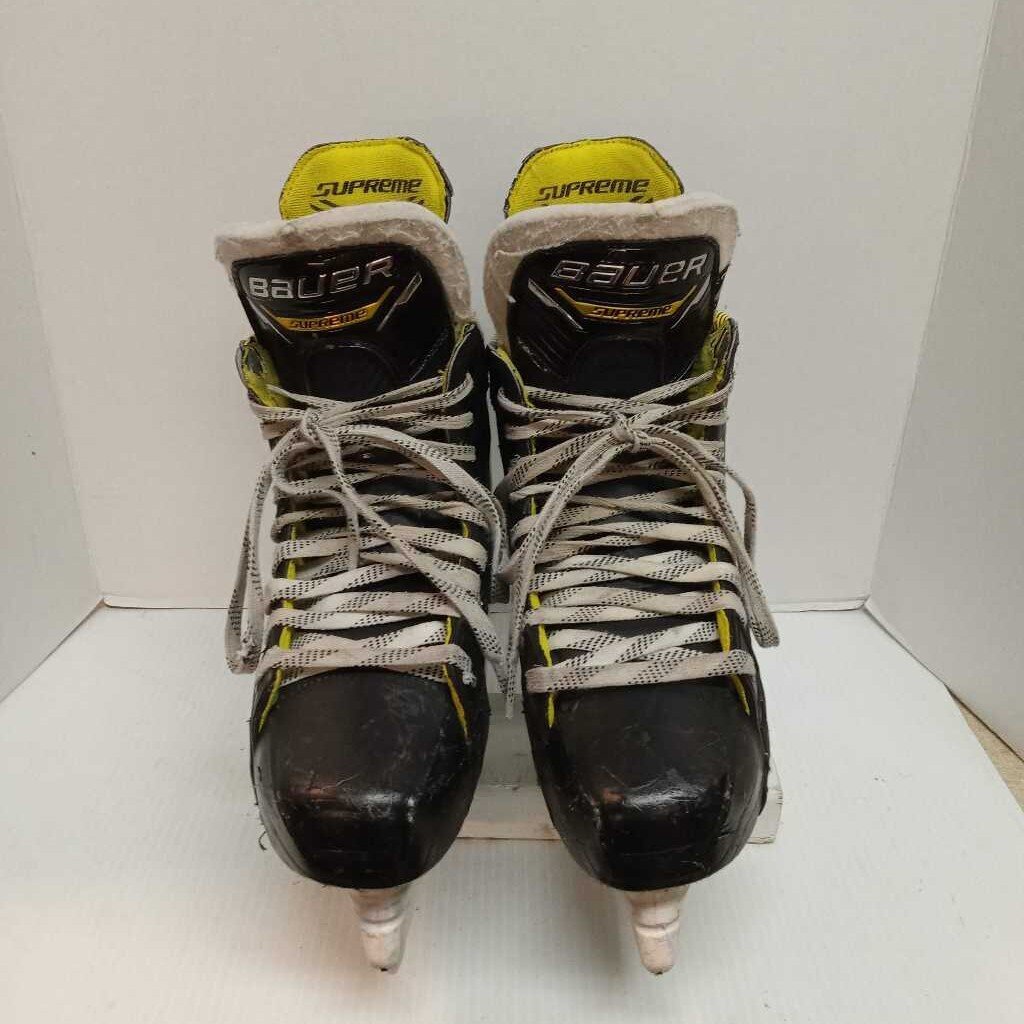 Bauer Supreme M4 Hockey Skates Black/Yellow Size 8 Fit 1 Preowned