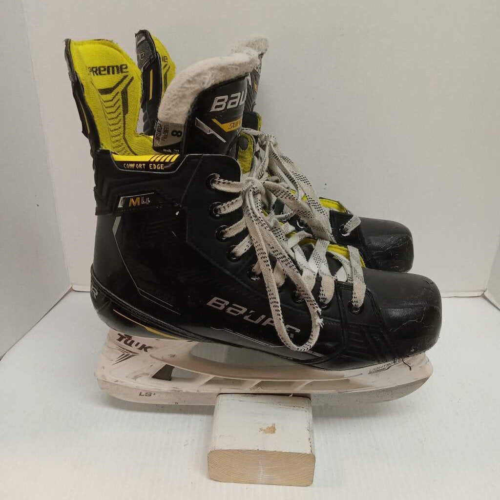 Bauer Supreme M4 Hockey Skates Black/Yellow Size 8 Fit 1 Preowned