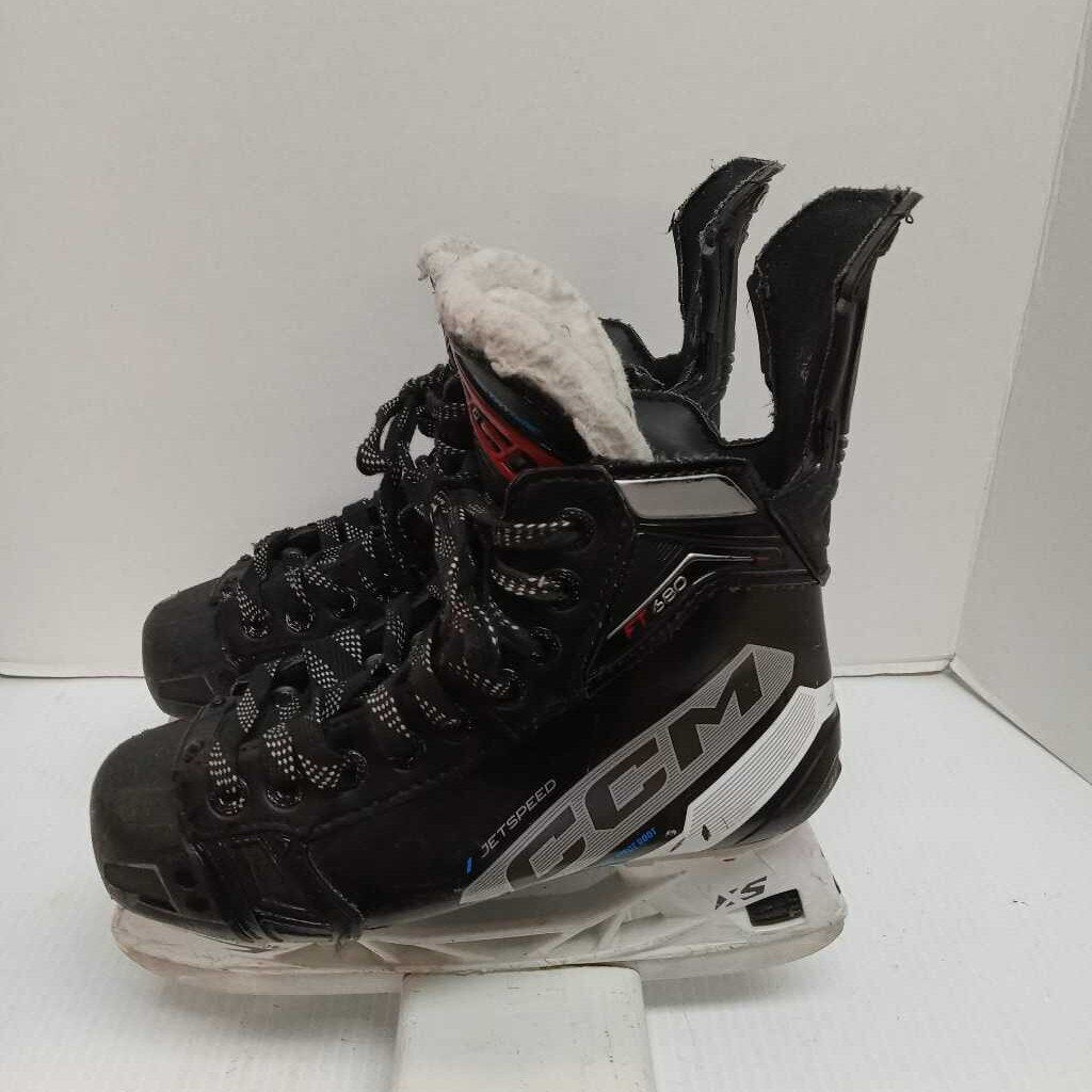 CCM Jetspeed FT 680 Hockey Skates Black Size 4 Preowned