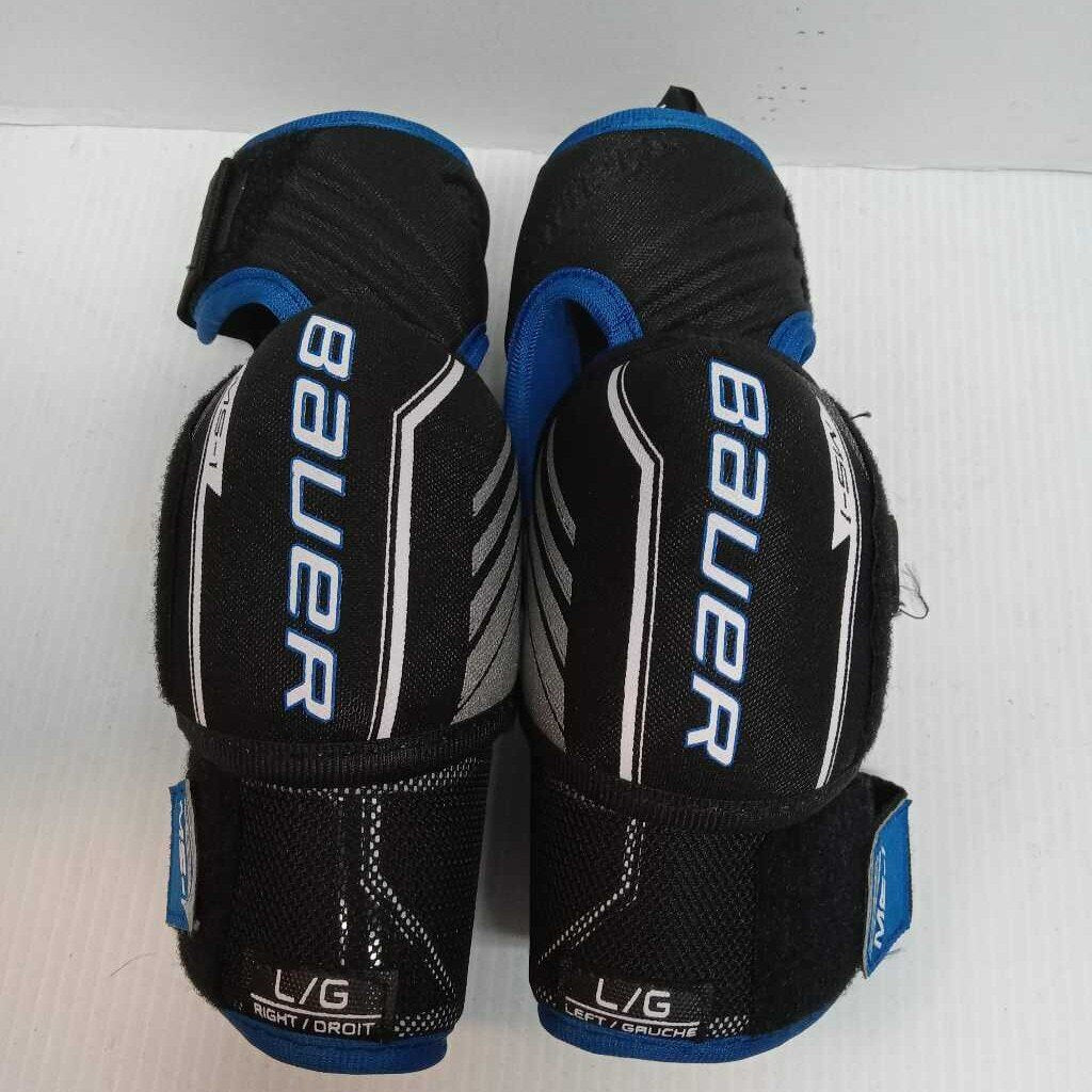 Bauer MS-1 Hockey Elbow Pads Black Size Junior Large Preowned