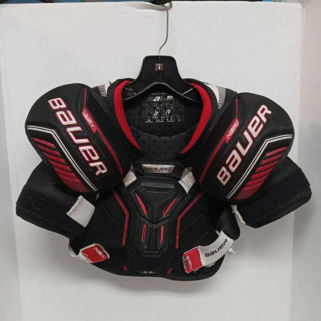 Bauer XSN Hockey Shoulder Pads Black Size Junior Small Preowned