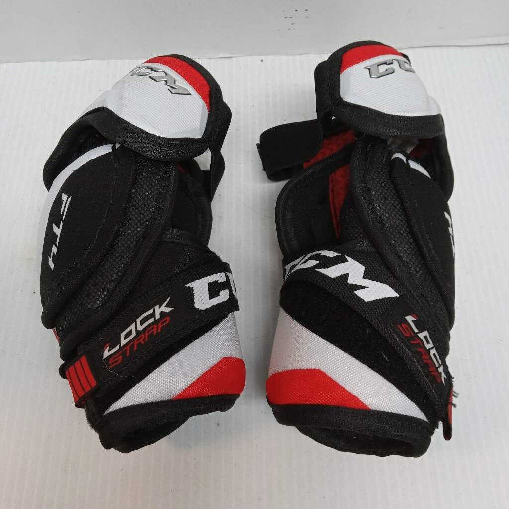 CCM Jetspeed FT4 Hockey Elbow Pads Blk/Rd/Wht Size Junior Small Preowned