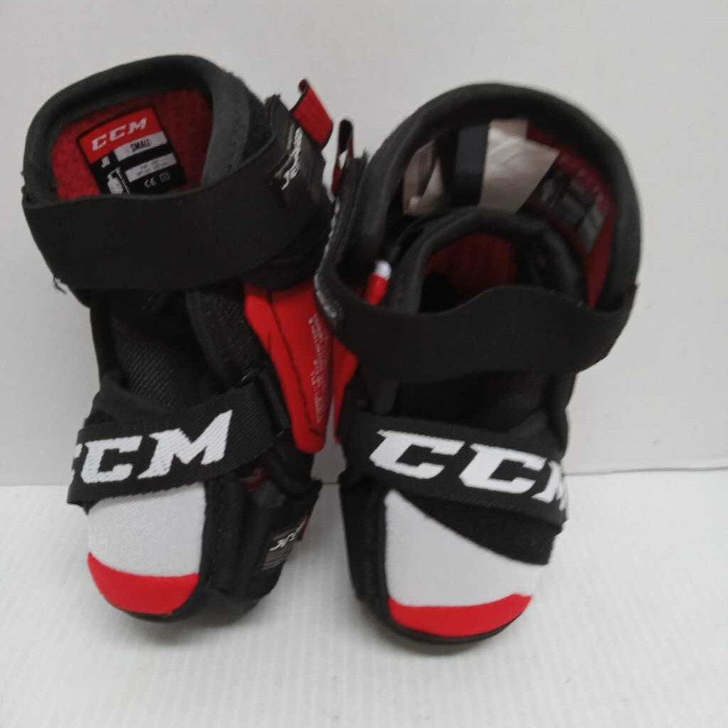 CCM Jetspeed FT4 Hockey Elbow Pads Blk/Rd/Wht Size Junior Small Preowned