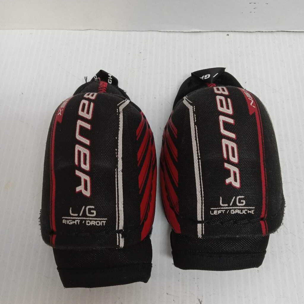 Bauer XSN Hockey Elbow Pads Black/Red Size Youth Large Preowned