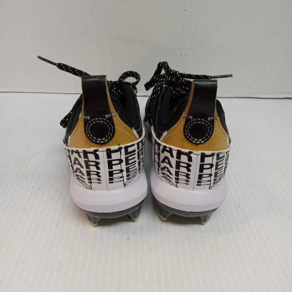 UA BH 7 Baseball/Softball Cleats Black/White/Gold Size Youth 1 Like New Preowned