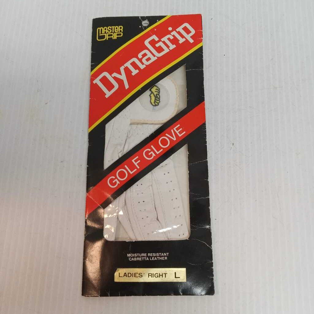 Master Grip DynaGrip Cabretta Golf Glove Womens Right Hand Large White New In Package