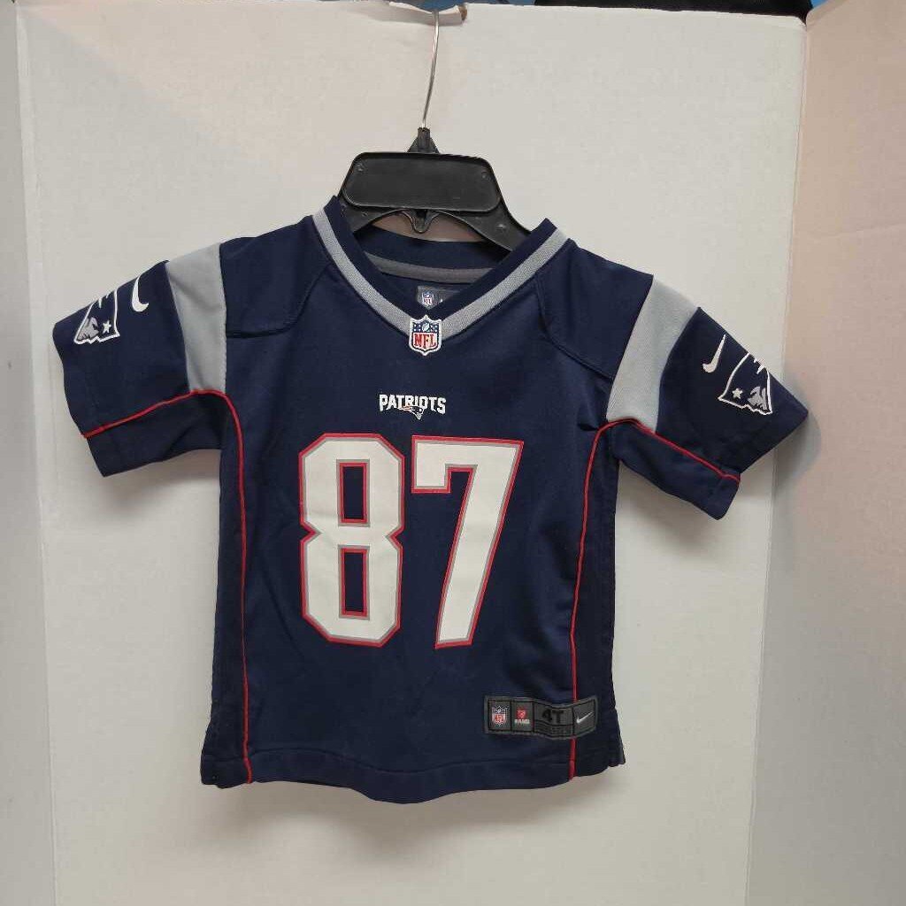 NFL NE Patriots 87 Gronkowski S/S Jersey Size Youth 4T Preowned