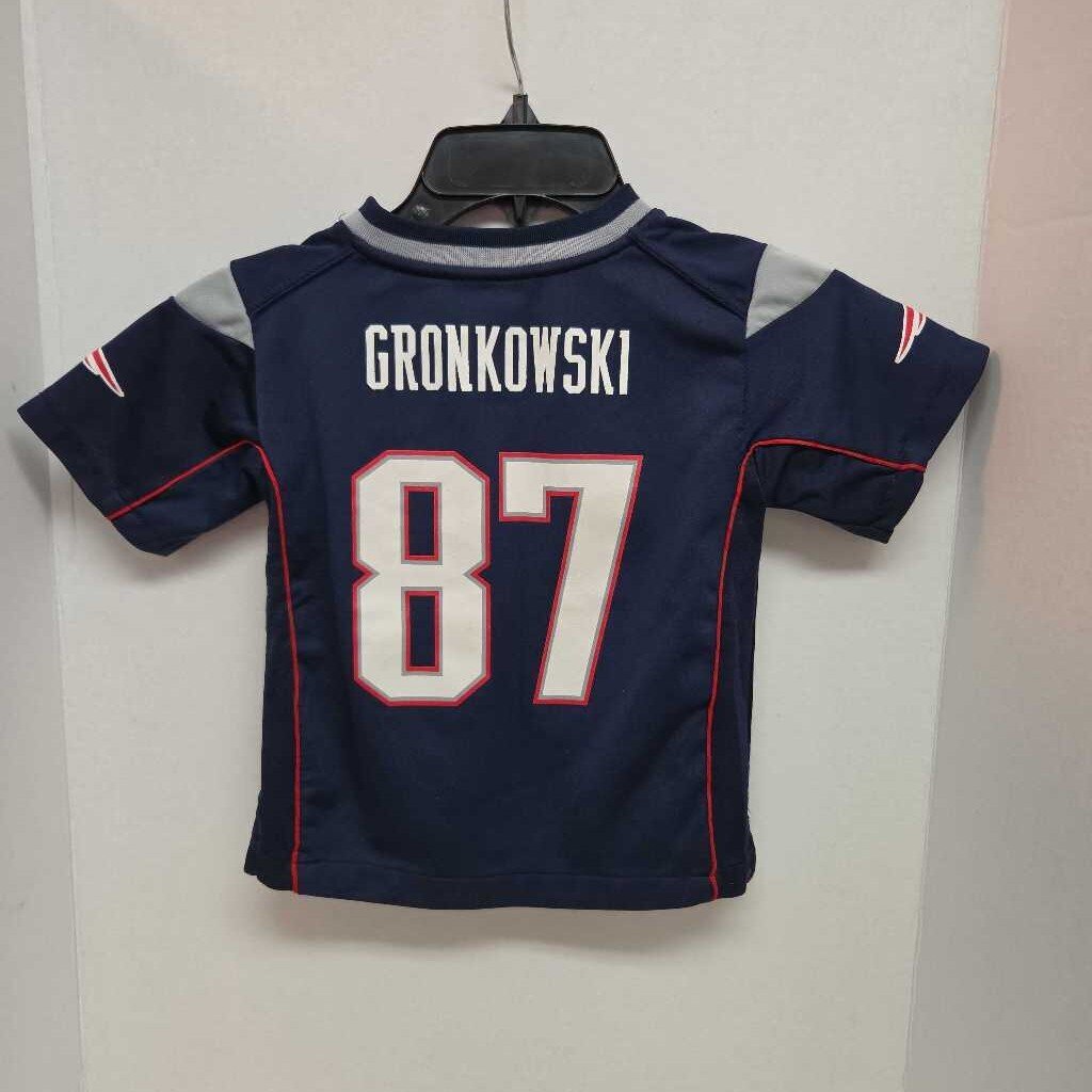 NFL NE Patriots 87 Gronkowski S/S Jersey Size Youth 4T Preowned