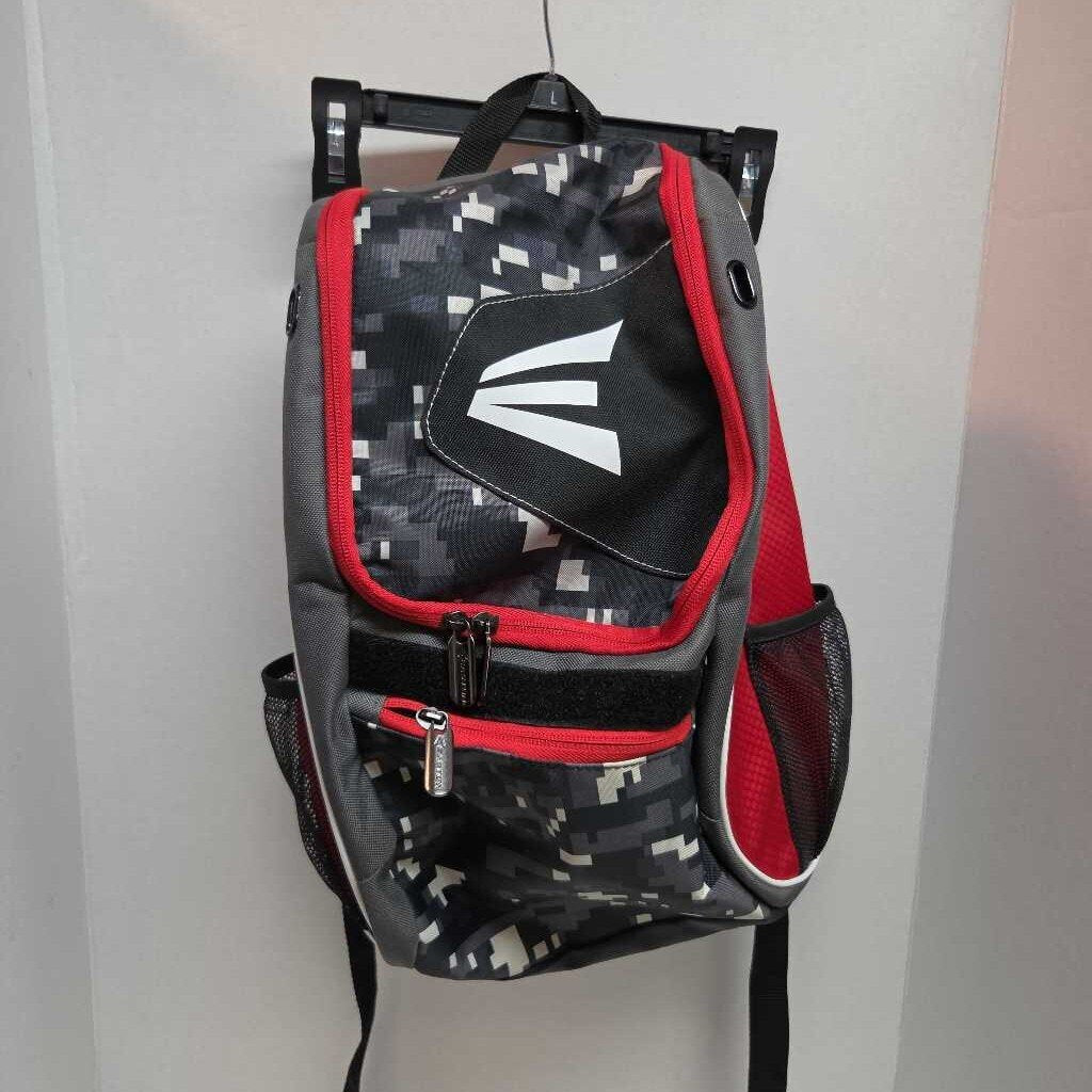 Easton Baseball/Softball Equipment Backpack Black/Red/Grey Size Youth Preowned