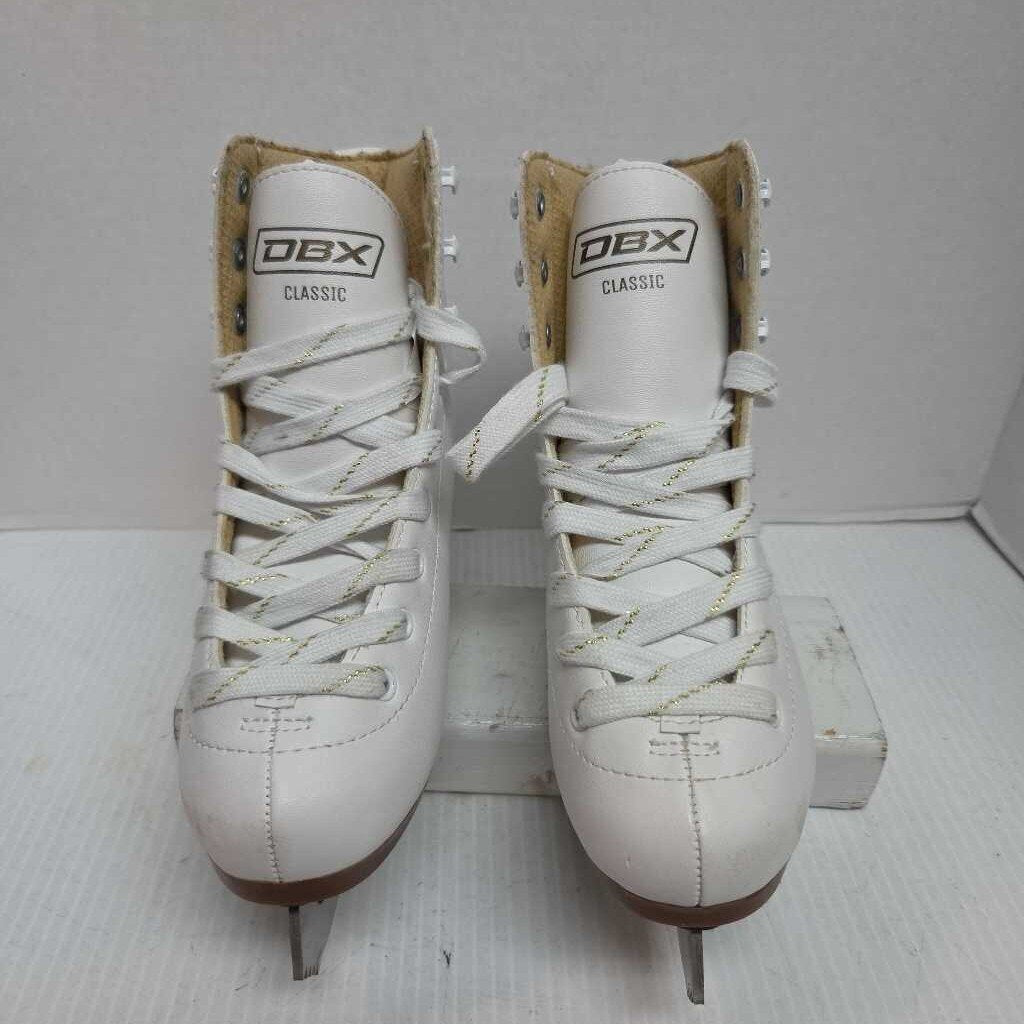 DBX Classic Figure Skates White Size 3 Preowned