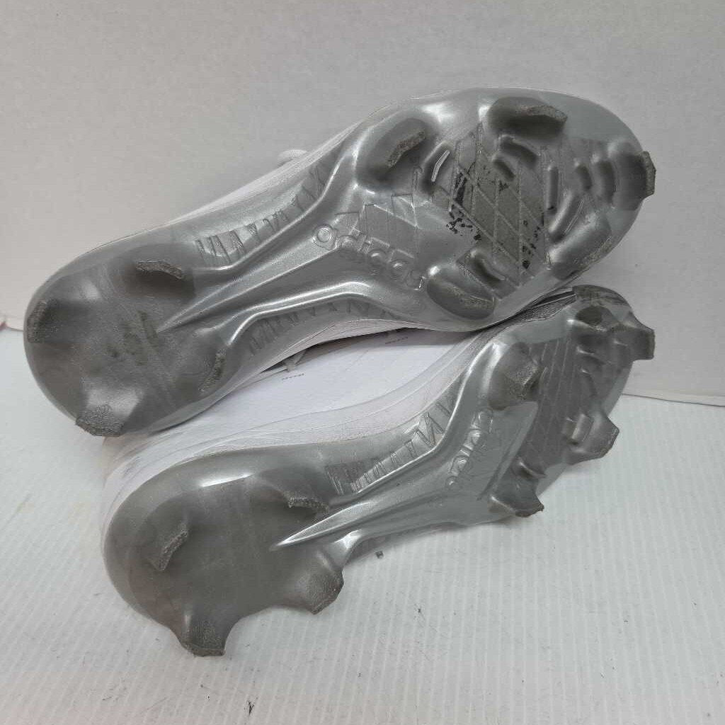 Adidas Adizero Baseball/Softball Cleats White/Silver Size 12 Preowned