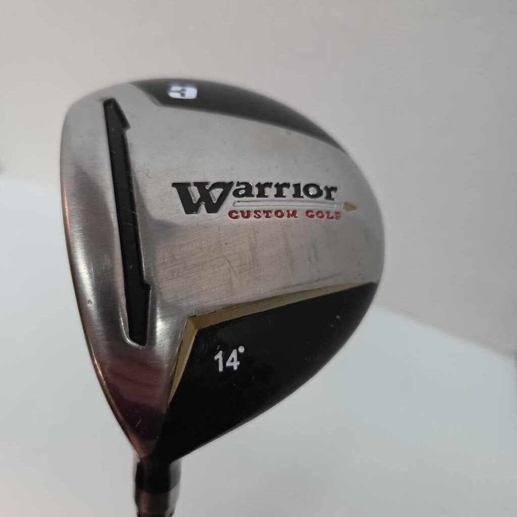 Warrior Custom Golf 14* 3 Wood Mens Left Hand With Reg Flex Graph Shaft Preowned