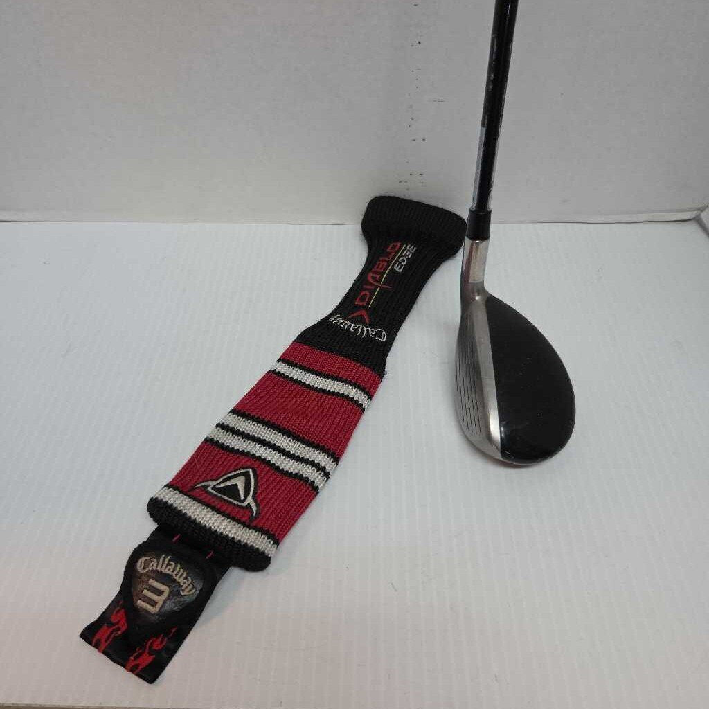 Callaway Diablo Edge 21* 3 Hybrid Mens Left Hand With Stiff Flex Graph Shaft Preowned
