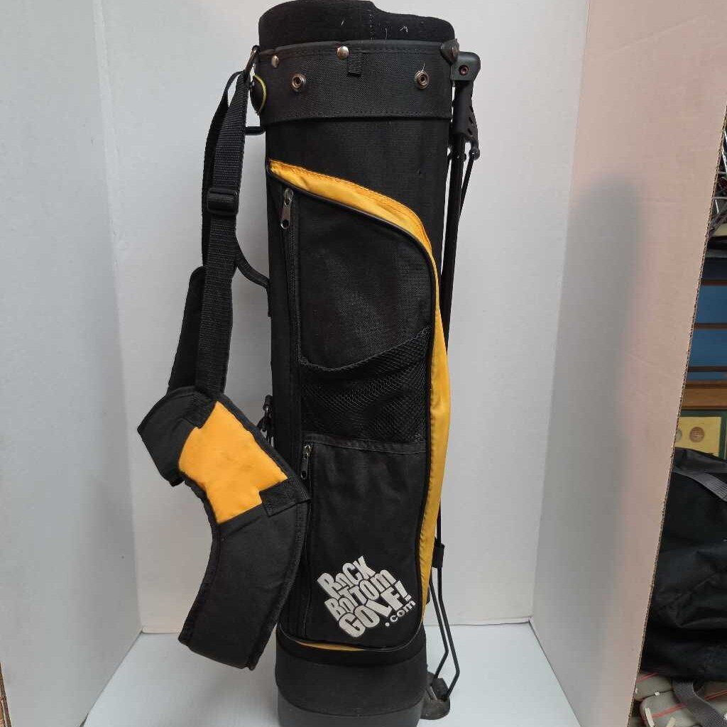 Rock Bottom Golf Youth Golf Stand Black/Yellow Bag Preowned