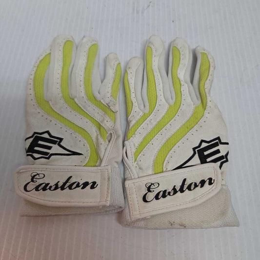 Easton Batting Gloves White/Green Size Womens Small Preowned