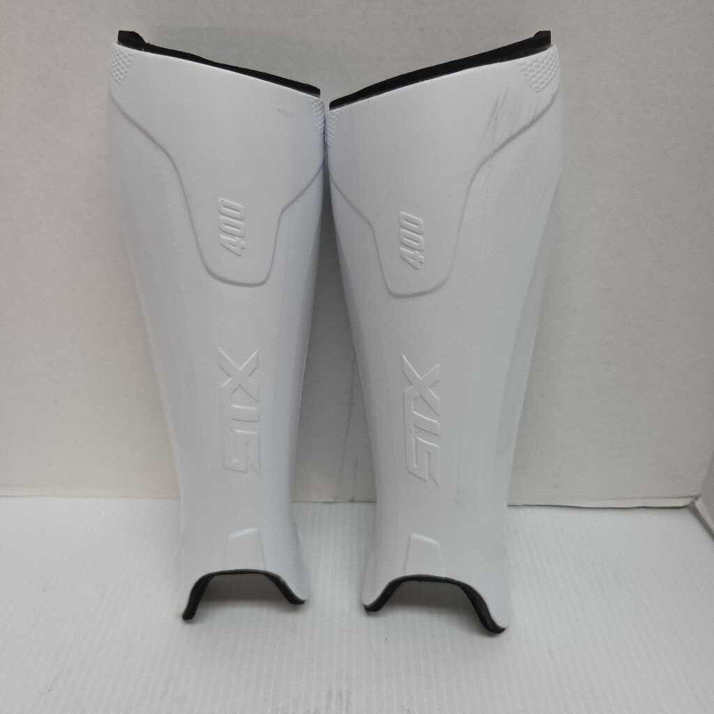 STX 400 Field Hockey Shinguards White Size S/M Preowned
