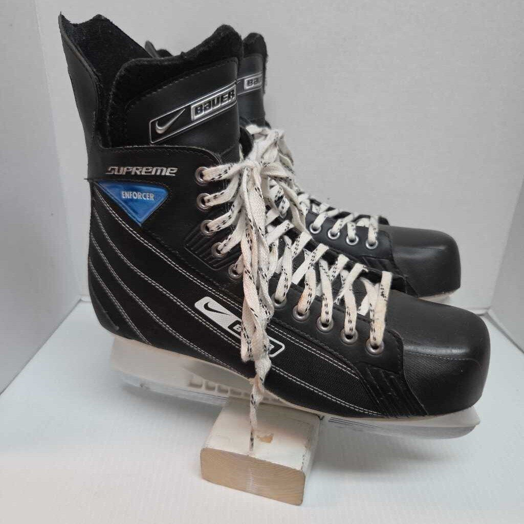 Nike/Bauer Supreme Enforcer Hockey Skates Black Size 12 Preowned