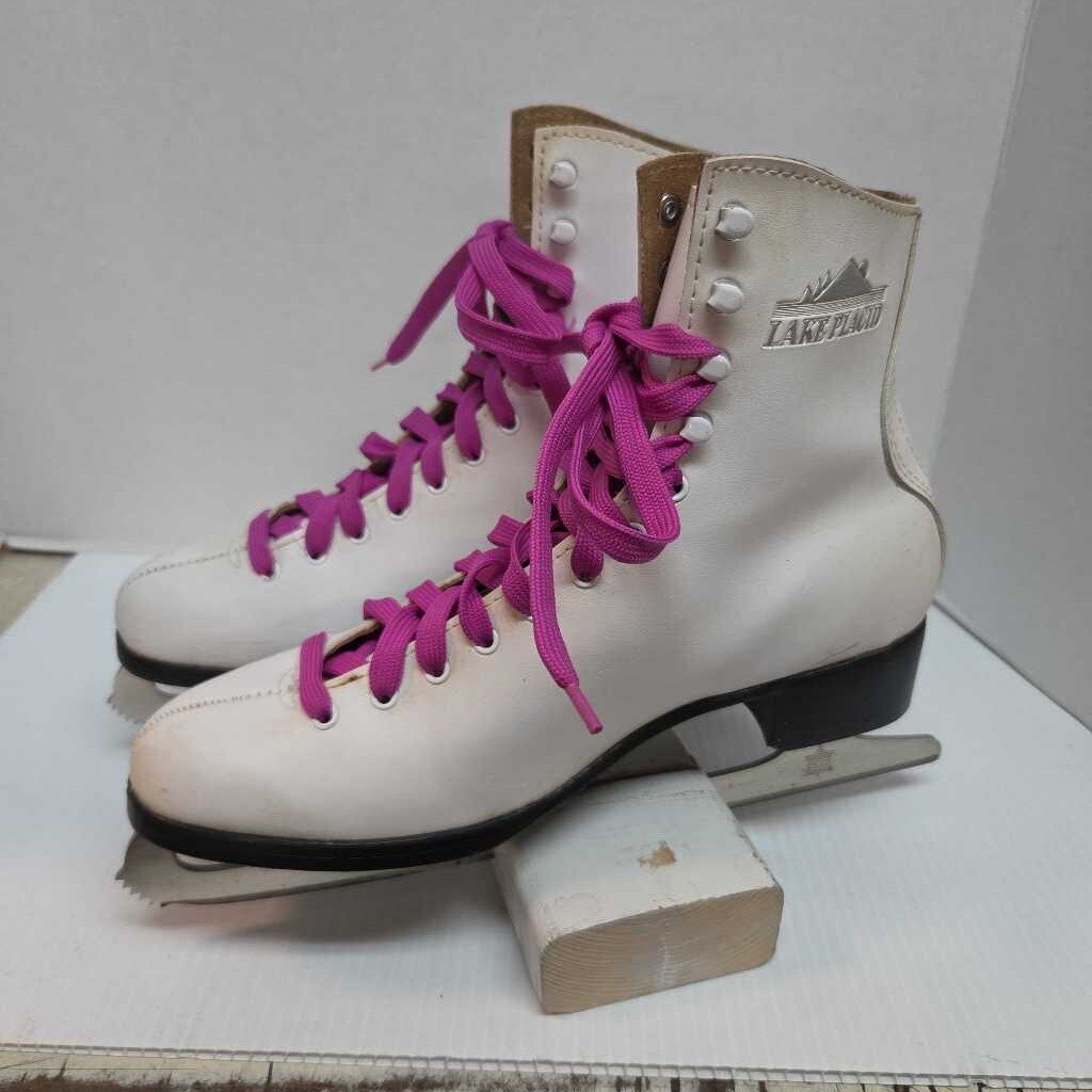 Lake Placid Traditional Figure Skates White Size Womens 10 Preowned