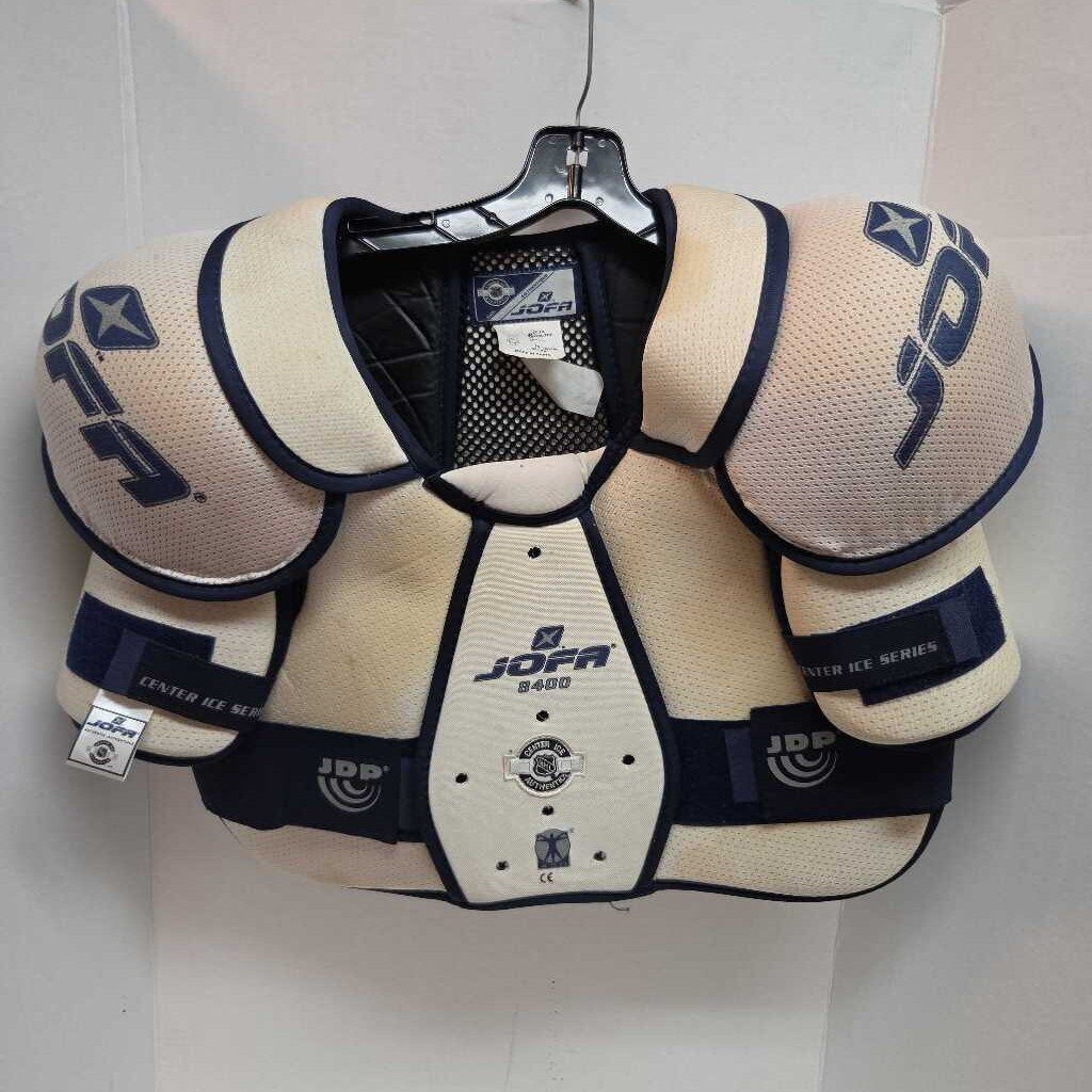 Jofa 8400 Center Ice Series Hockey Shoulder Pads White Size Senior XXXL Preowned