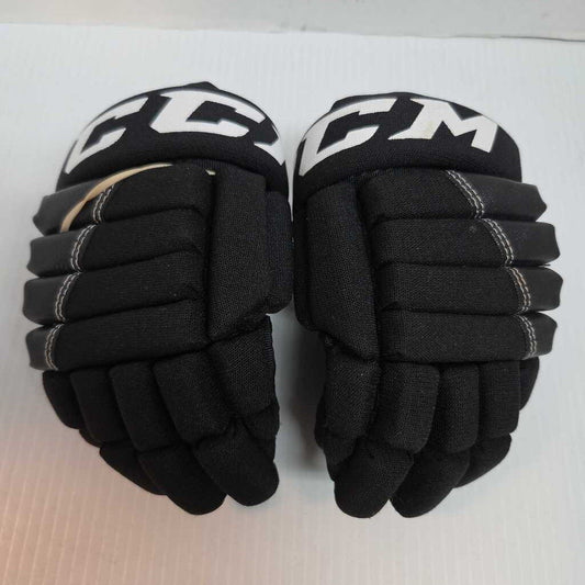 CCM T4R Hockey Gloves Black/White Size Youth 8" Preowned