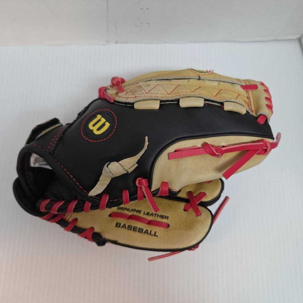 Wilson A350 Basaeball Glove Tan/Black/Red Size 11.5" Right Hand Throw Preowned