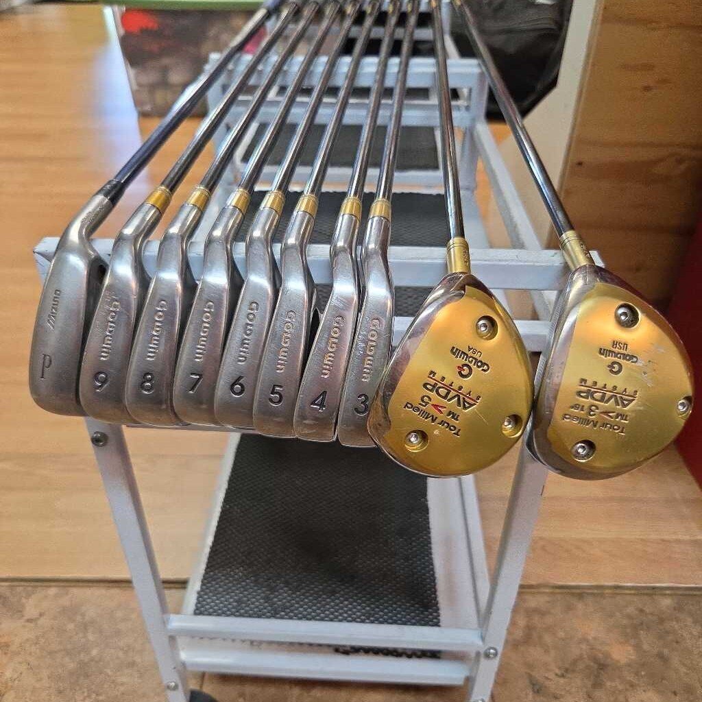 Goldwin AVDP Oversize Golf Set 3i-PW, 3WD, 5Wd Mens Right Hand With Stiff Flex Graph Shafts Preowned