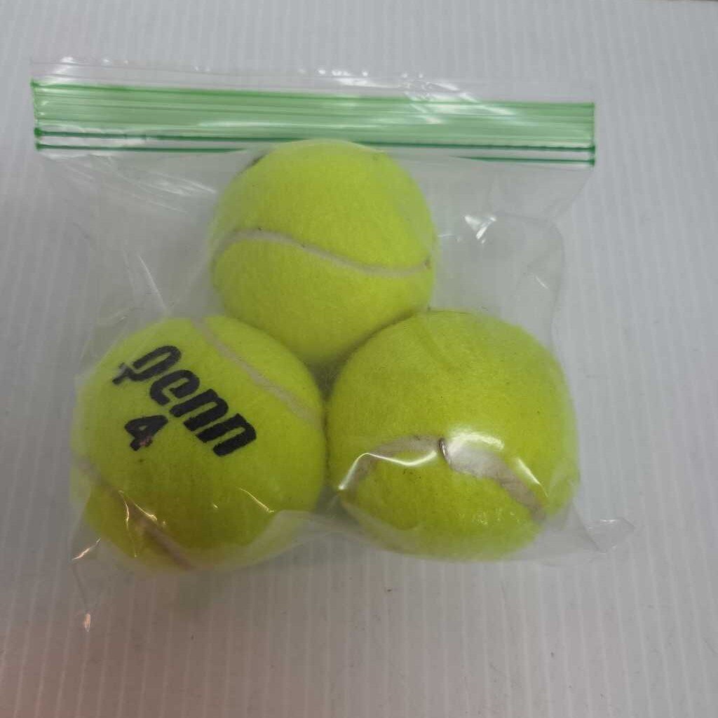 Penn Tennis Balls Yellow 3 Pack Preowned